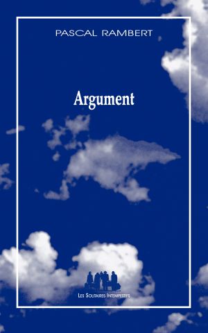 Couverture du livre "Argument" de Pascal Rambert
